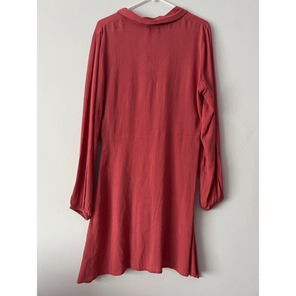 NWT ICHI Pink Button Down Flowy Shirt Dress - Picture 2 of 10